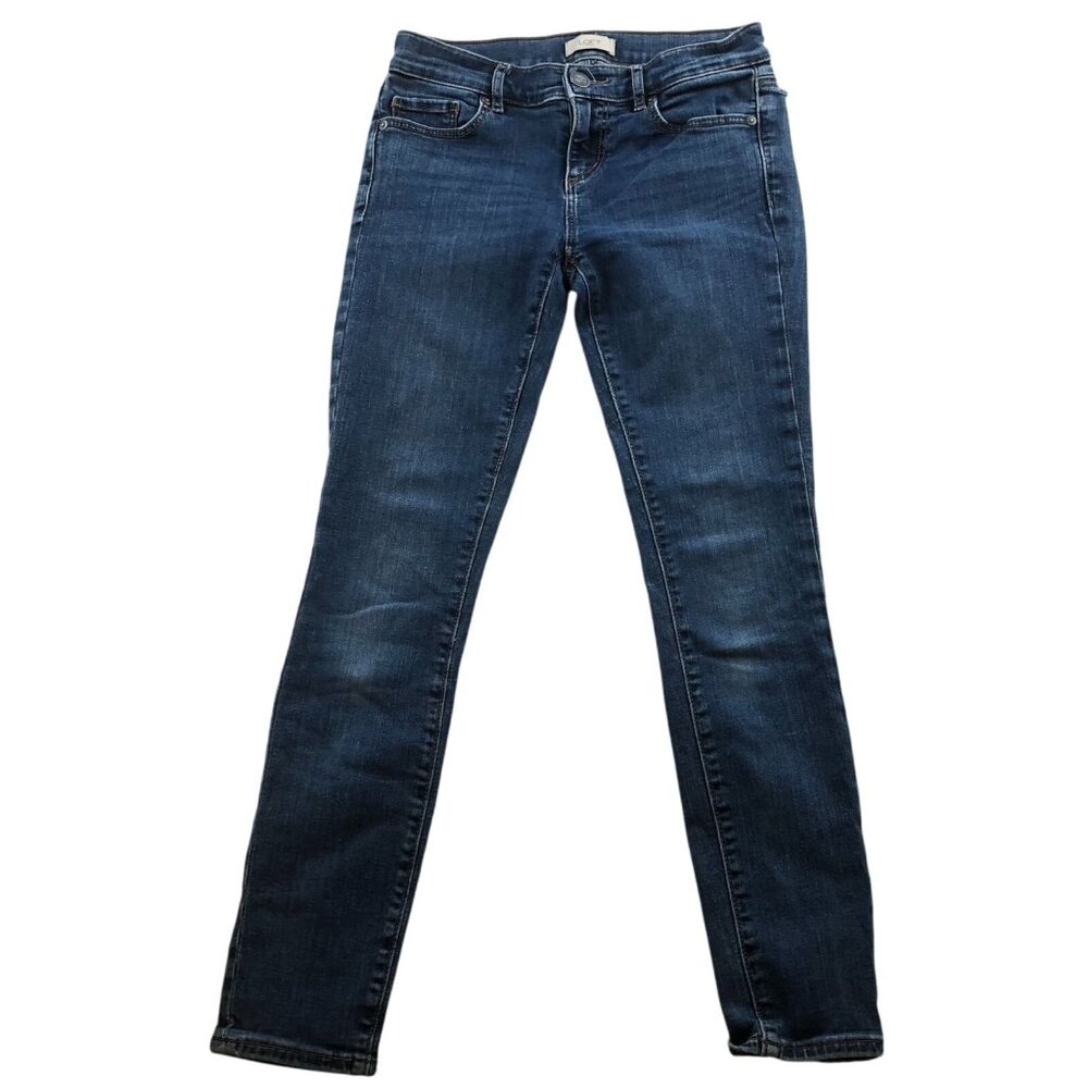 Loft Women's Jeans Size 0 Flaw Modern Skinny Ankle Classic Blue Denim Casual Tra